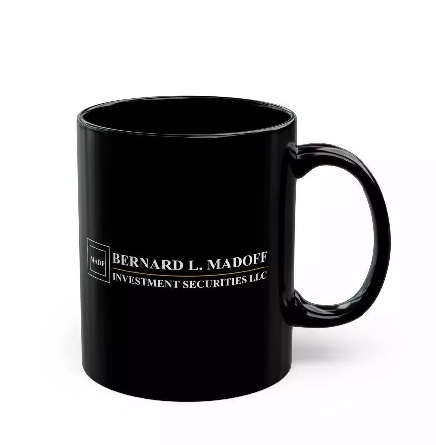 Bernard L. Madoff Investment Securities Black Ceramic Coffee Mug, 11oz 15oz