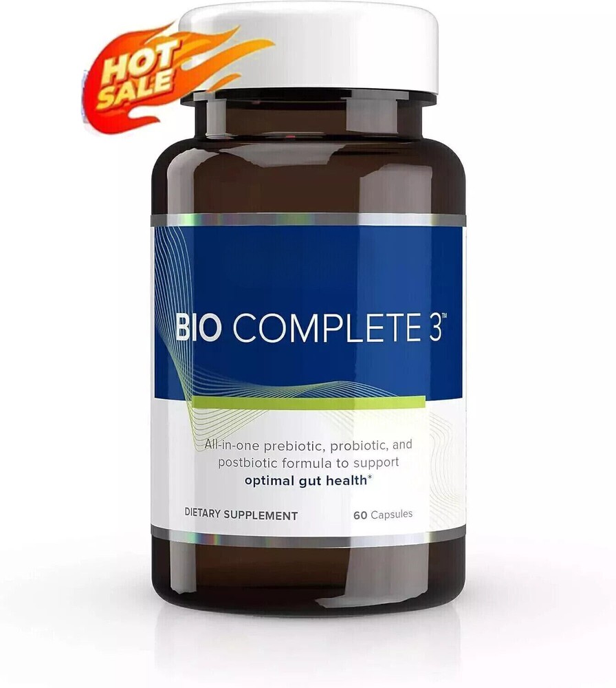 Bio Complete 3 Capsules 60 Count Prebiotic Probiotic Postbiotic Supplement