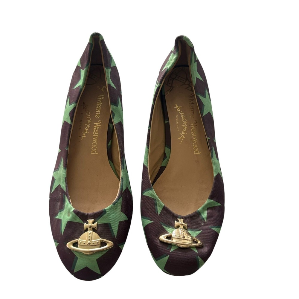 Vivienne Westwood Anglomania  Flats Ultragirl Bow Ballet Fabric US 6 EU36