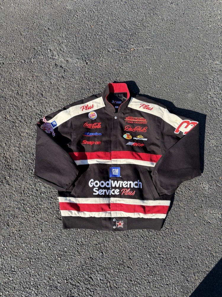 Vintage 90s Dale Earnhardt Good Wrench Chase Authentics Racing Jacket Mens XL