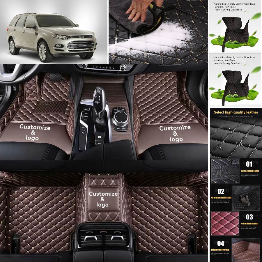 Custom All-Weather Anti-Slip Floor Mats for Ford Territory - Handmade Fit
