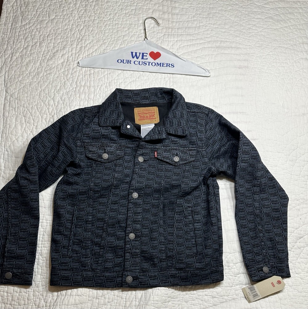 Unisex Levi Strauss Grade School Laser Printed Trucker Jacket- Medium