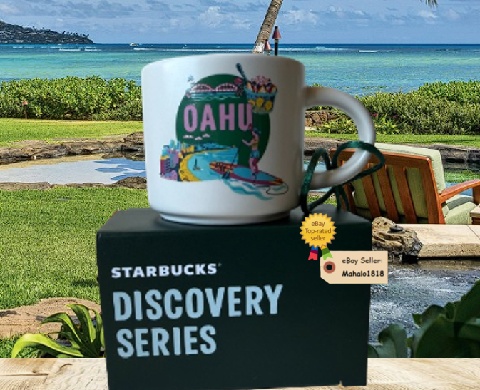 2025 Starbucks Discovery Series Oahu Mug Ornament 2 oz New Hawaii Collectible