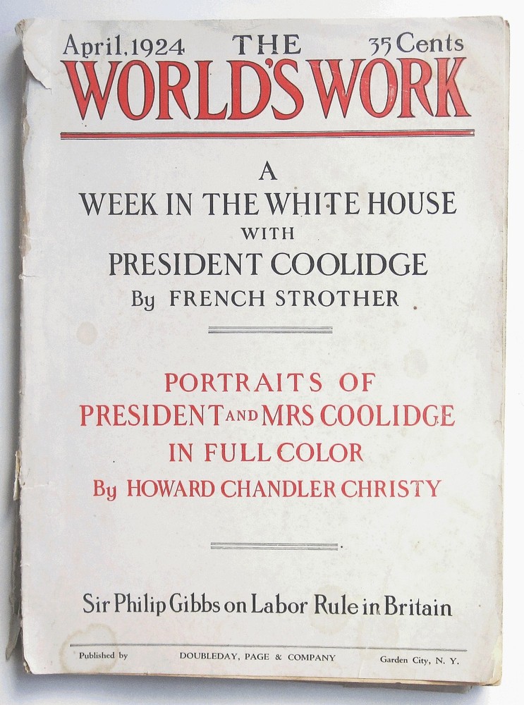 1924 World's Work Magazine April Good Grade 1920s MANY ADS President Coolidge