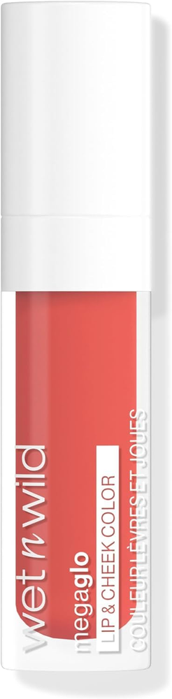 Mega Glo Creamy Coral Lip & Cheek Stain - Buildable Soft Matte Multi-Use
