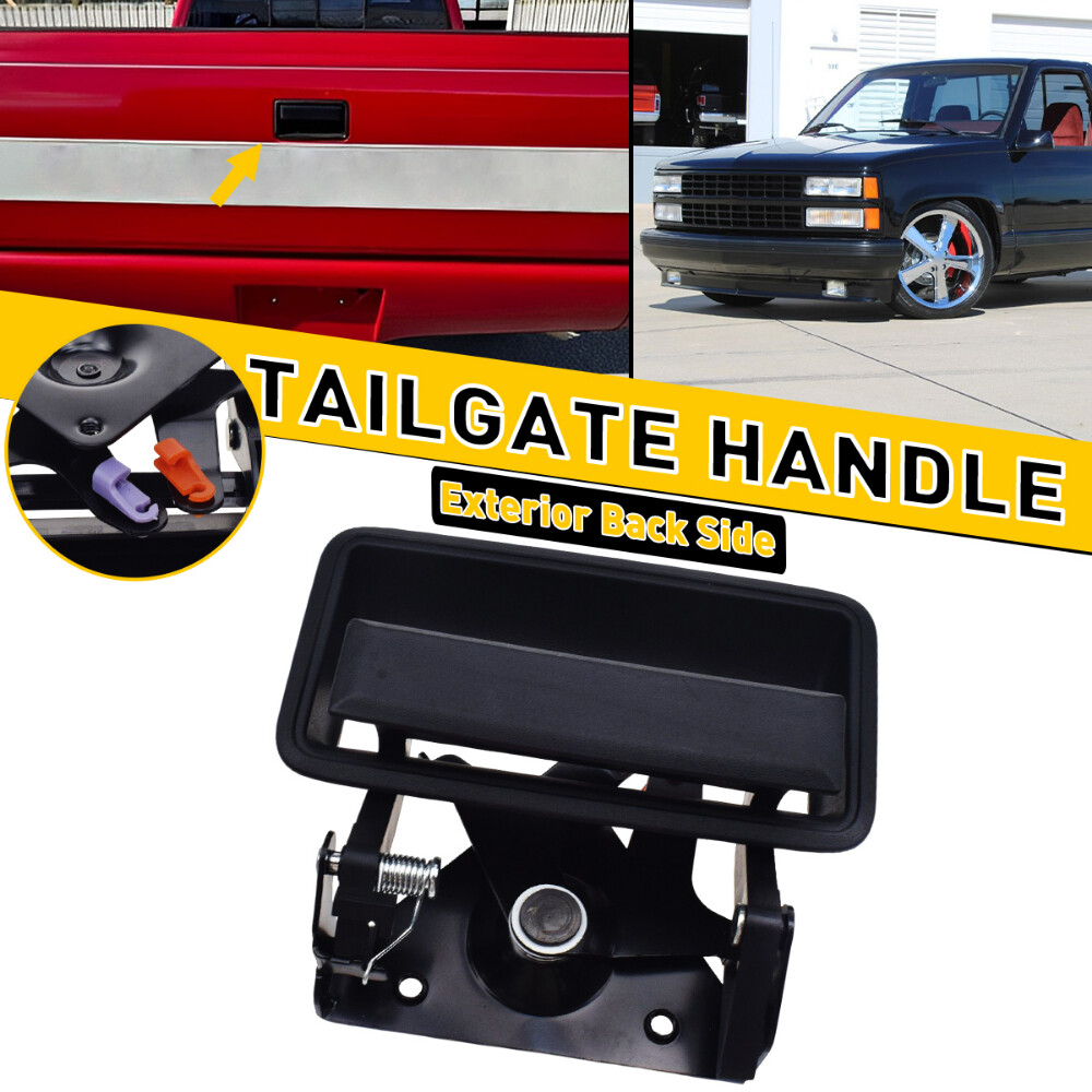Black Tailgate Handle & Bezel for Chevy GMC CK 1500 2500 3500 Pickup Truck