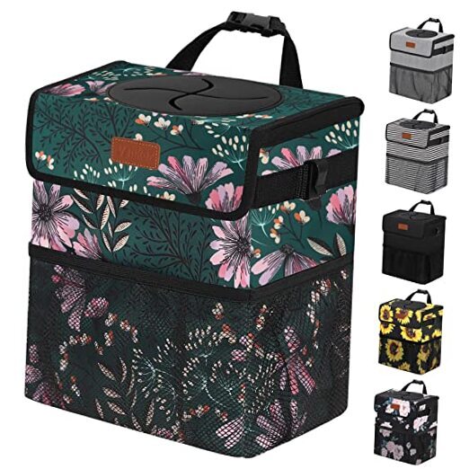 Cute Waterproof Hanging Car Trash Can Bag for Automotive Garbage