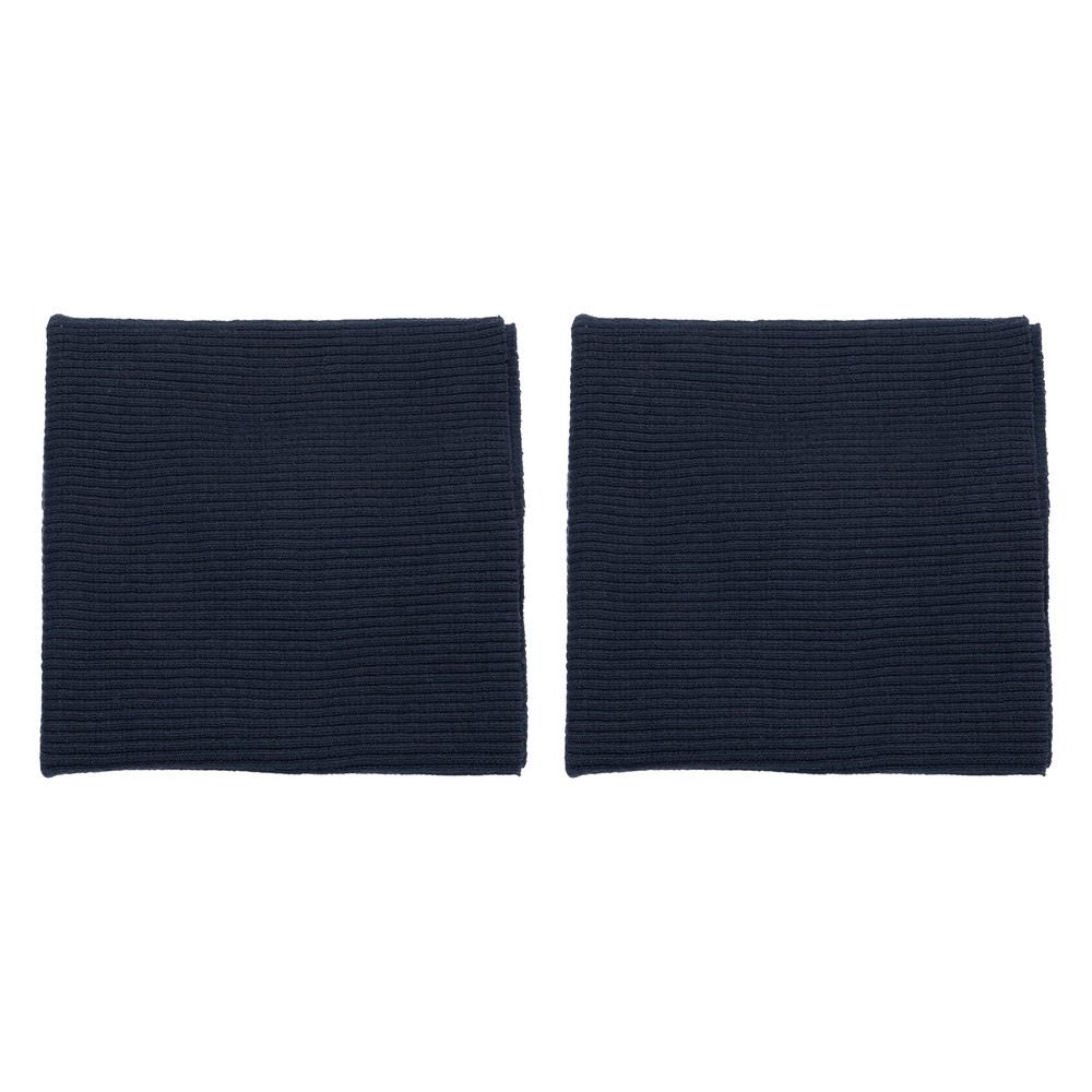 2pcs 7.5x9cm Elastic Cuffs Ribbed Trim Cotton Fabric Knit Stretch Band Navy Blue