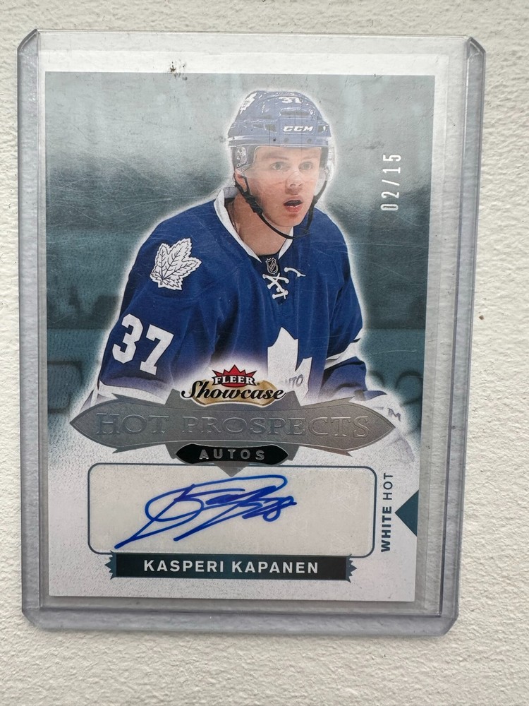2016-17 Fleer Showcase Hot Prospects Rookie Auto #147 Kasperi Kapanen /15 RARE