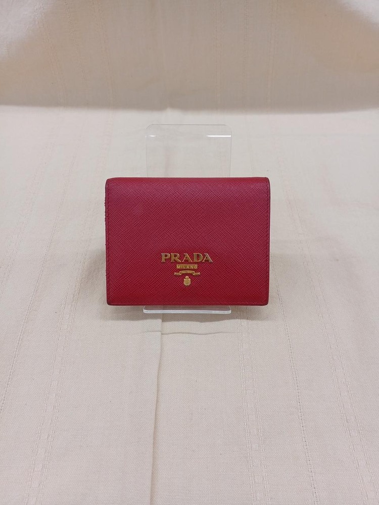 Prada Red Leather Wallet for Women Stylish and Compact