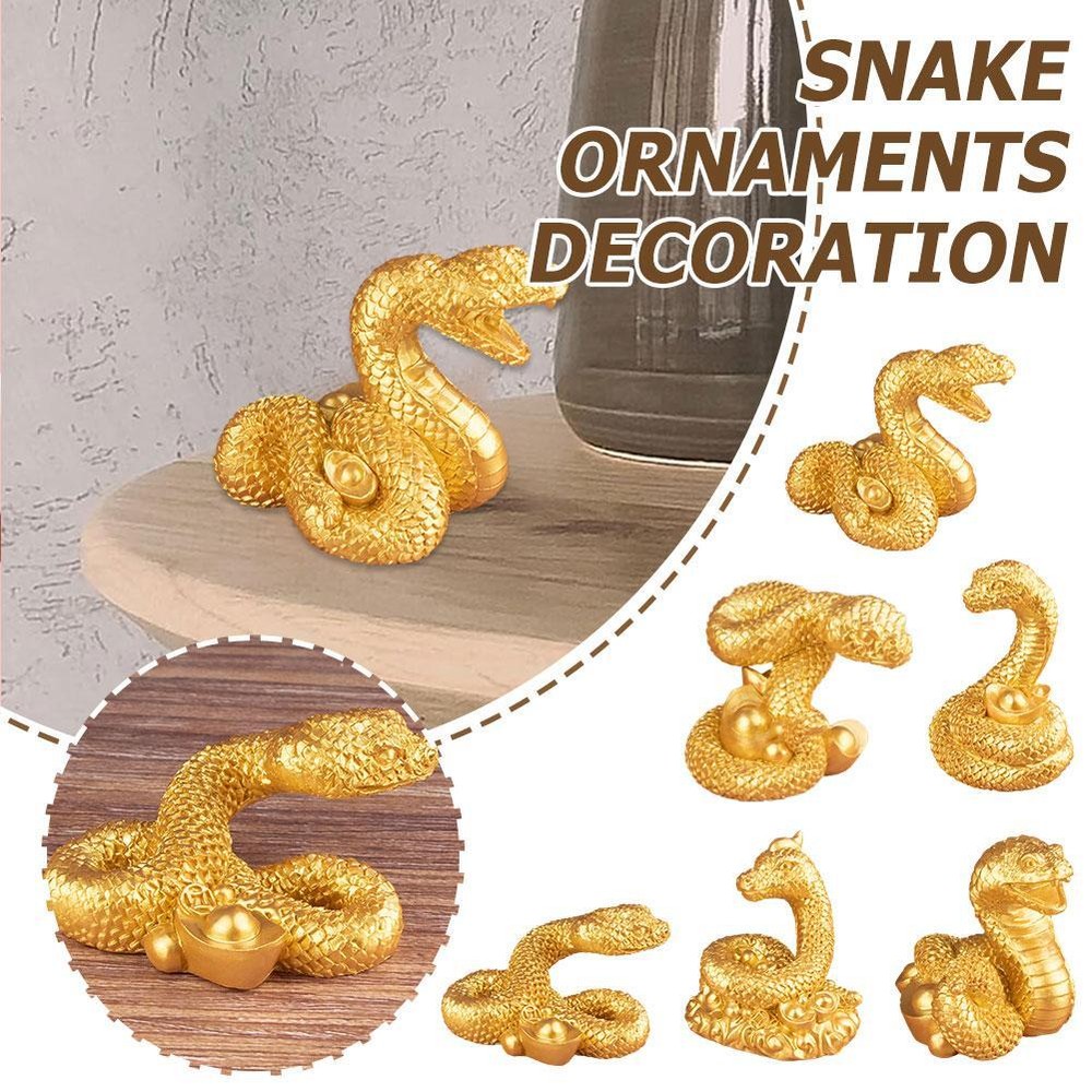 Snake Ornaments Mini Resin Statue Home Decoration W3A8 ья