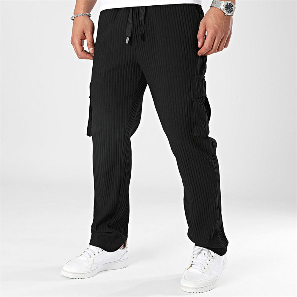 Men Slim Fit Casual Joggers with Drawstring for Workout & Sports