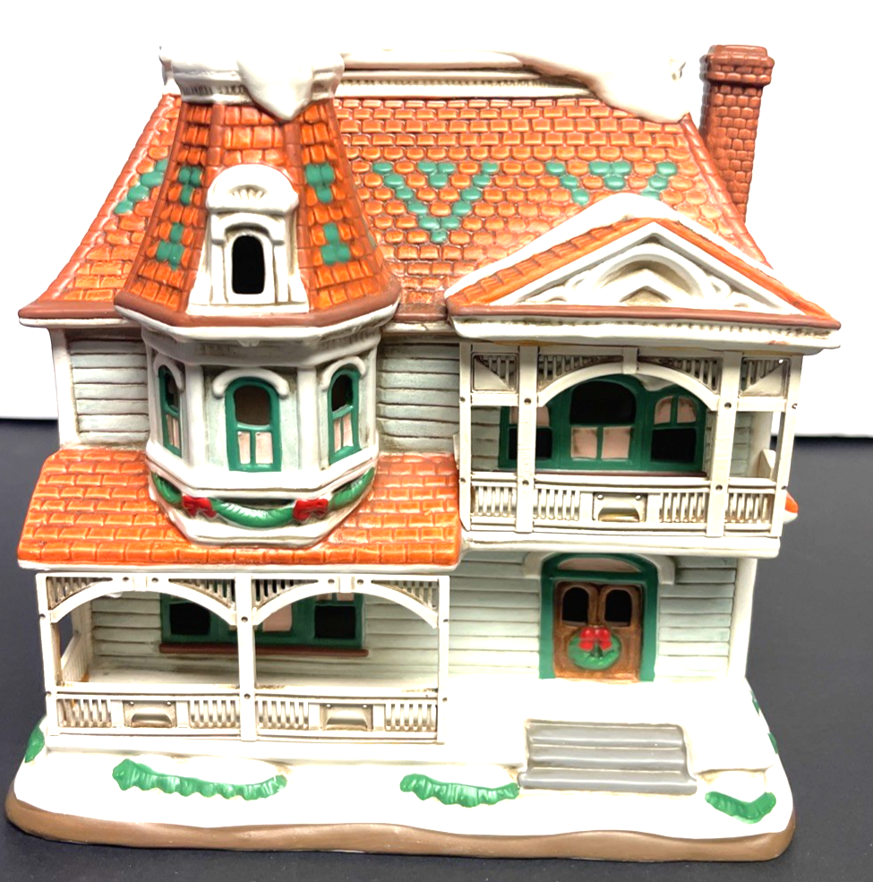 Lefton Fairbanks House Christmas Village 10397 Colonial Village W/ Box 1995