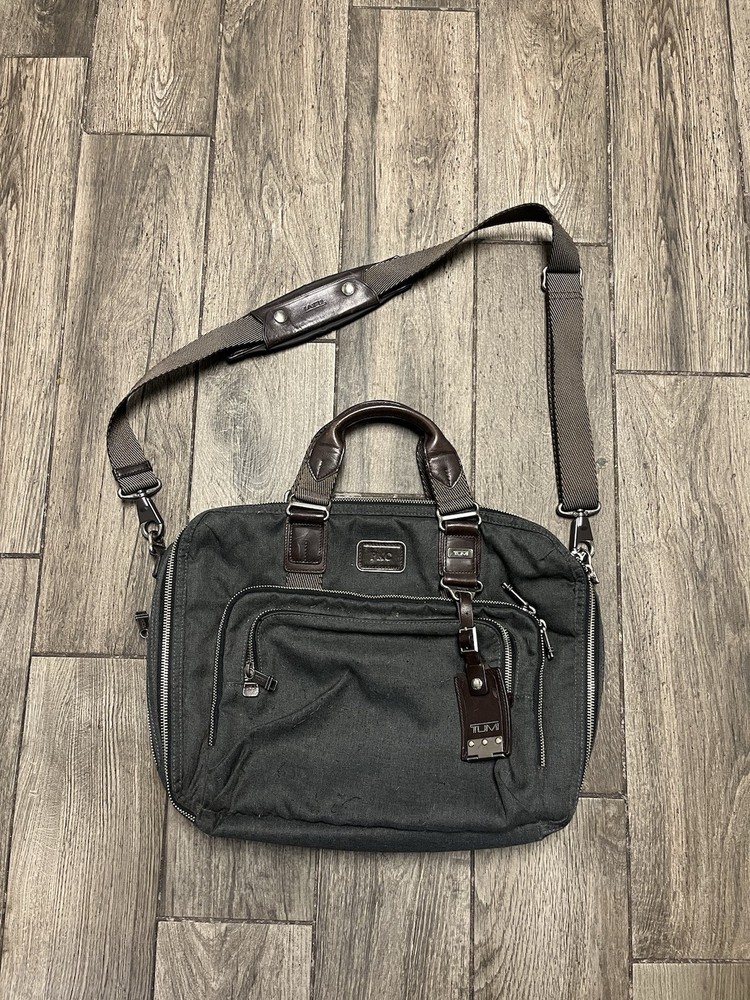 Tumi Alpha Bravo Yuma Slim Brief Business Bag in Anthracite