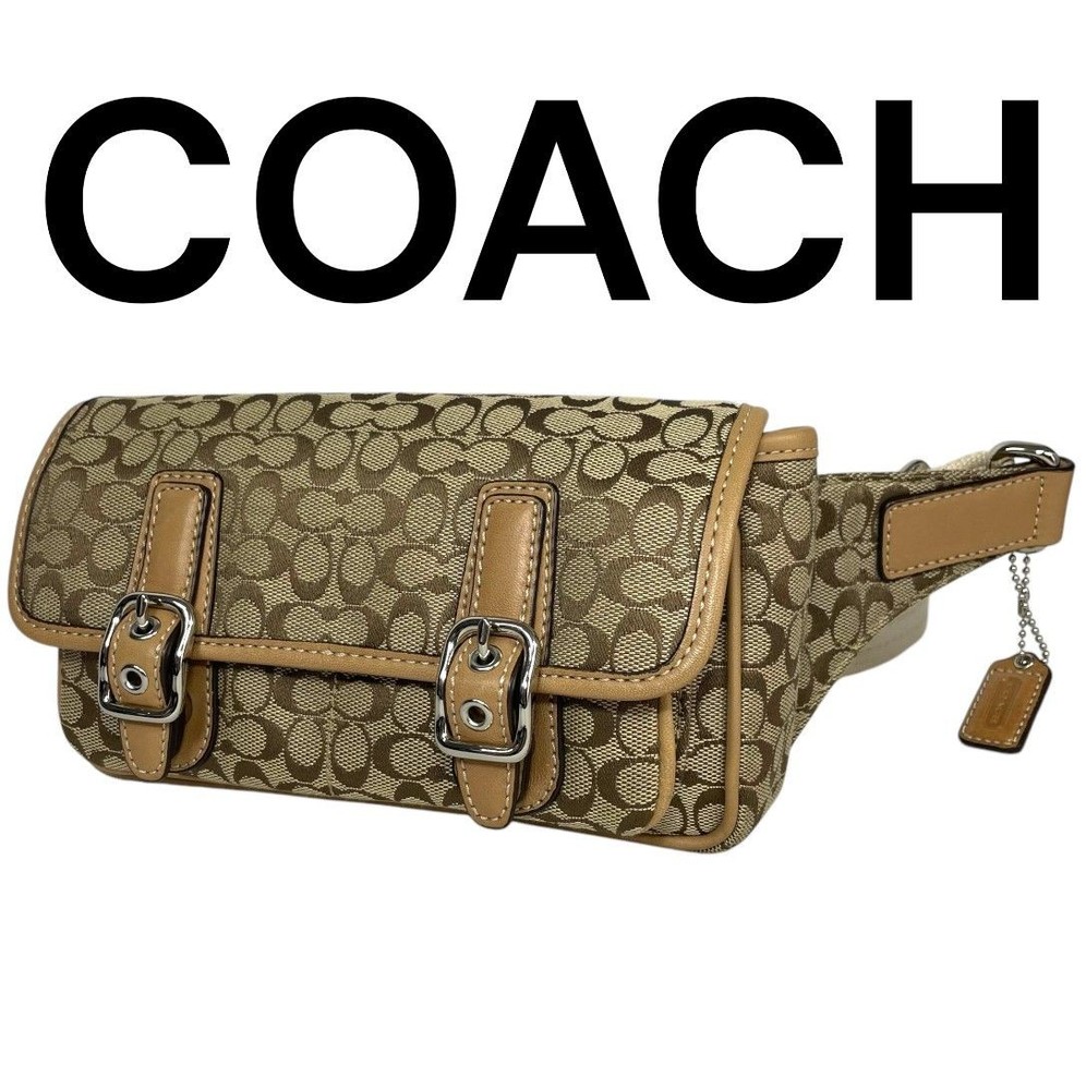 COACH Signature Body Bag Shoulder Crossbody Waist Pouch New Unused