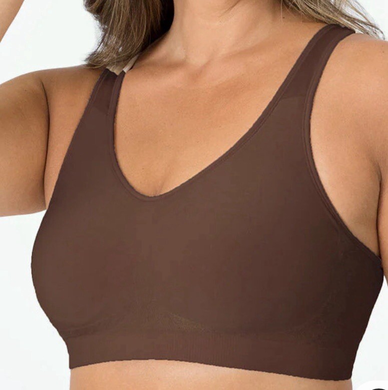 Truekind Daily Comfort Wire free Shaper Bra. X-Large. Chocolate. NWT.