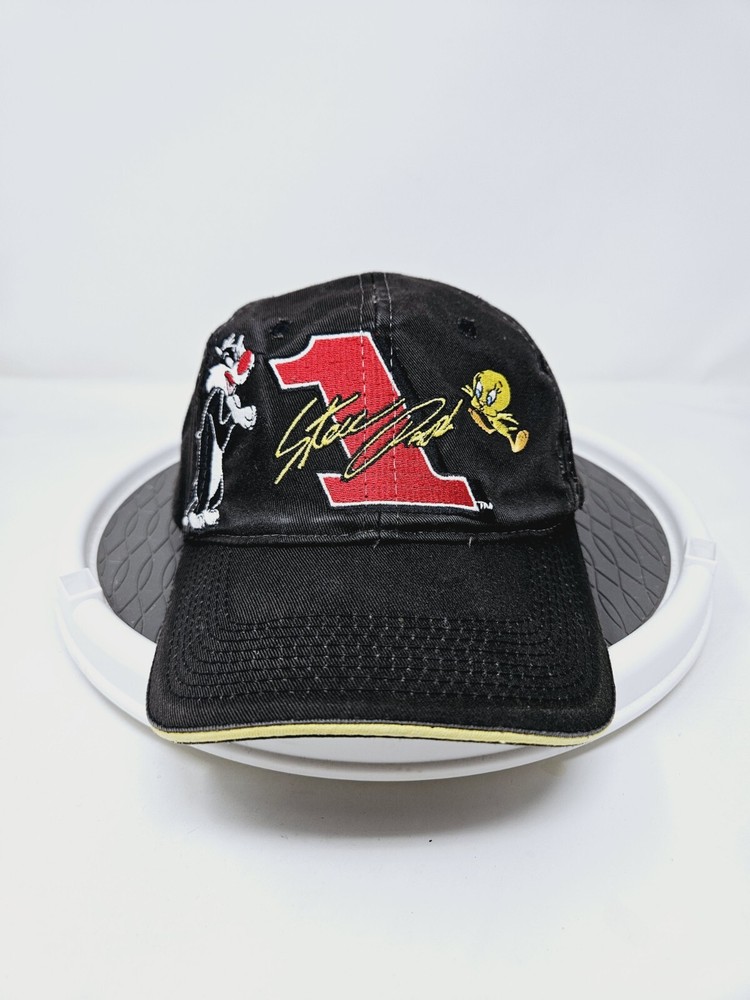 Vintage 90s Nascar Steve Park/Pennzoil #1 LOONEY TUNES Snapback Hat Used