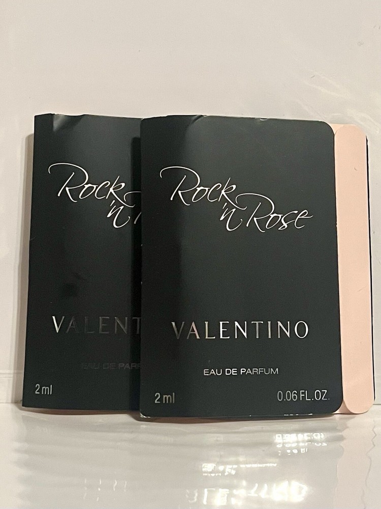 Valentino Rock'n Rose for Women - Lot of 2 Mini .06 Fl Oz Perfumes with Cards