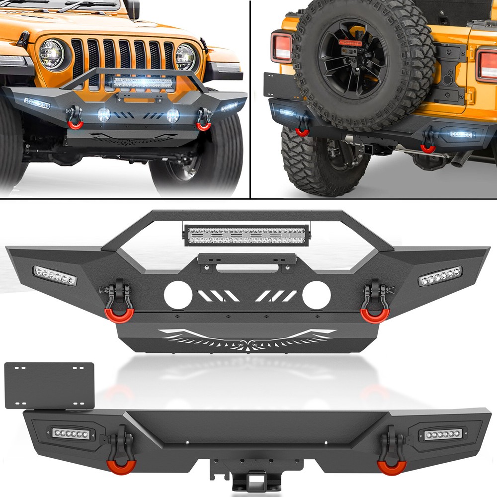 2018-2025 Jeep Wrangler JL/JLU Front or Rear Bumper License Plate Frame