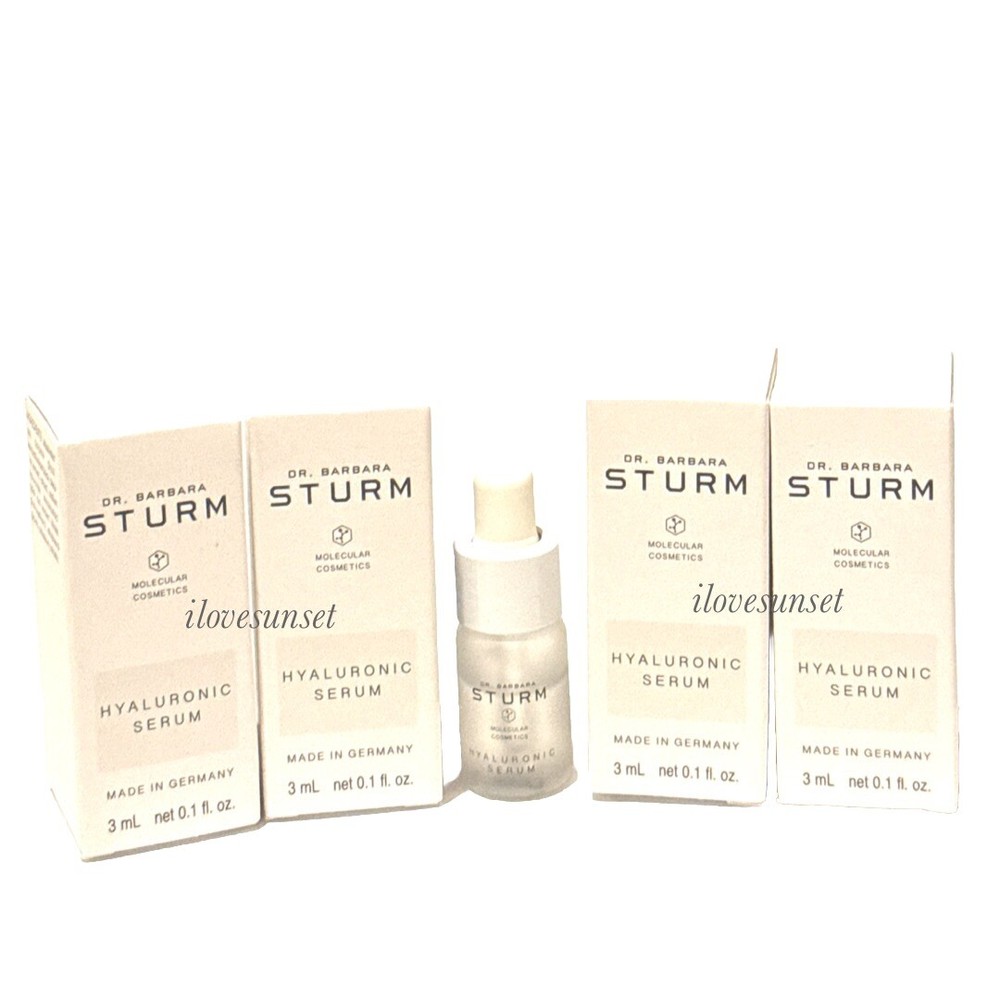 4 New Dr. Barbara Sturm Hyaluronic Serum Travel Size 0.1 Fl Oz 3 mL Each