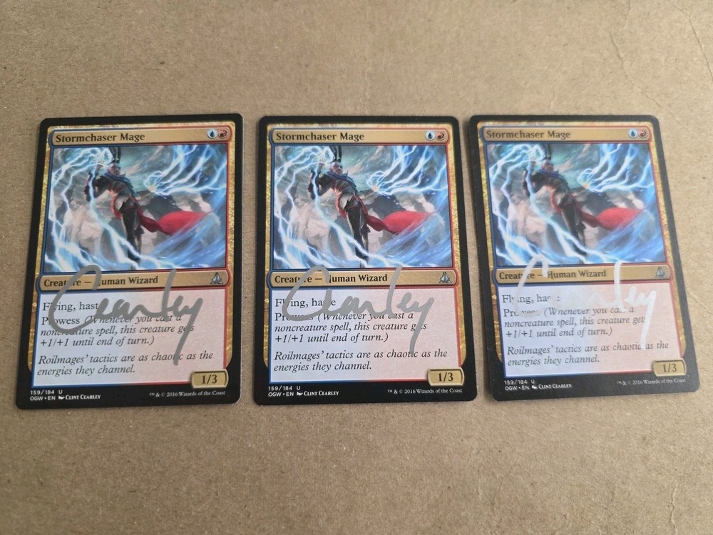 Stormchaser  Mage  X1  Signed By Clint Clearly  Magic the Gathering