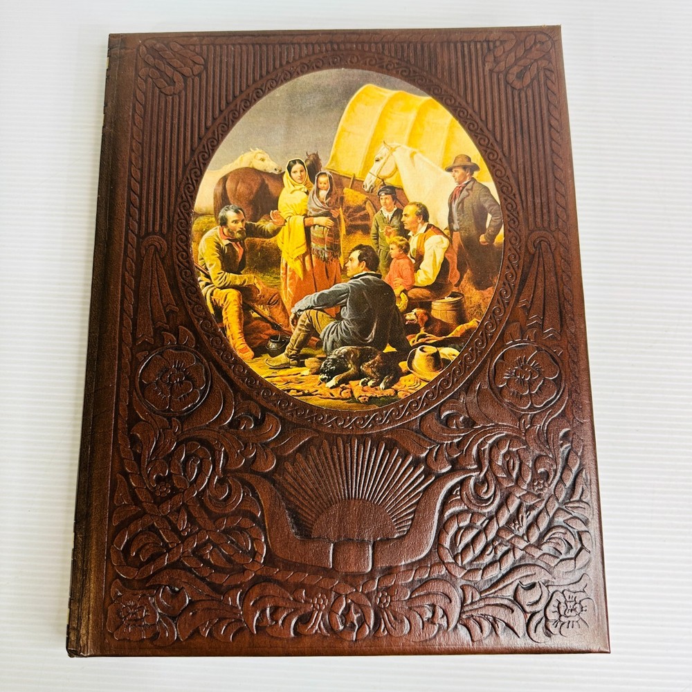 Vintage Leather Look Old West Pioneers Book by Time Life