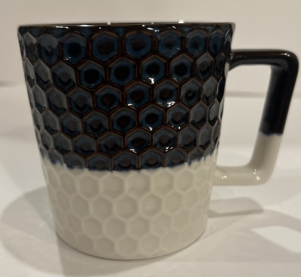 Starbucks 2017 Siren Scales Anniversary Blue & White Ceramic Mug 12 oz