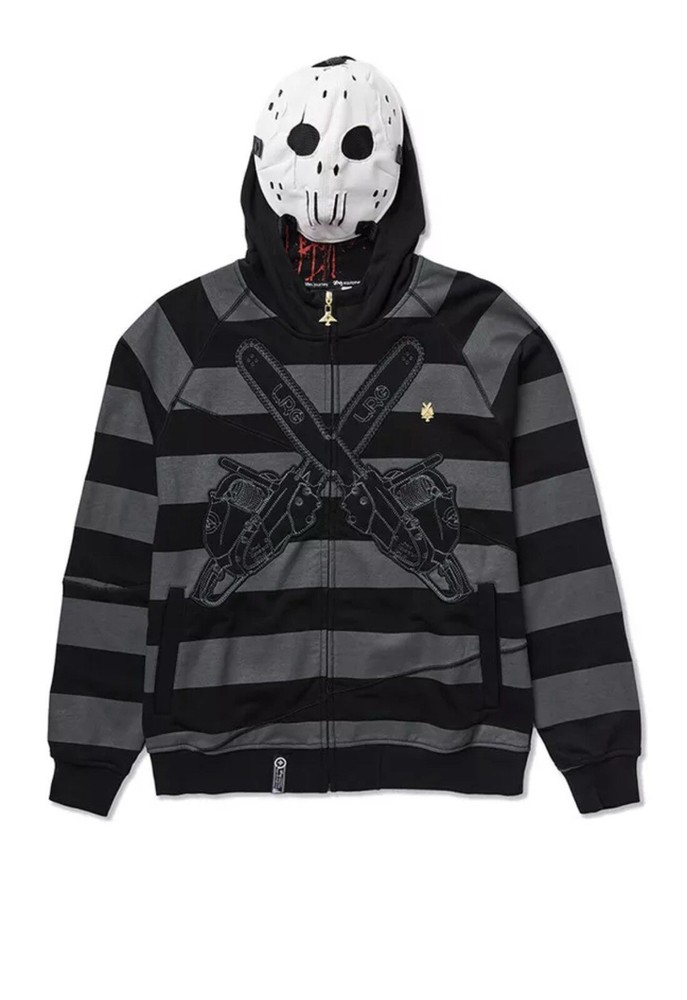 LRG Lifted Research Group Friday The 47th Jason Mask Hoodie Black Gray Size M