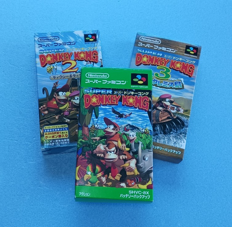 Super Donkey Kong 1 2 3 Super Famicom CIB Lot Tested SNES Japan Complete Set