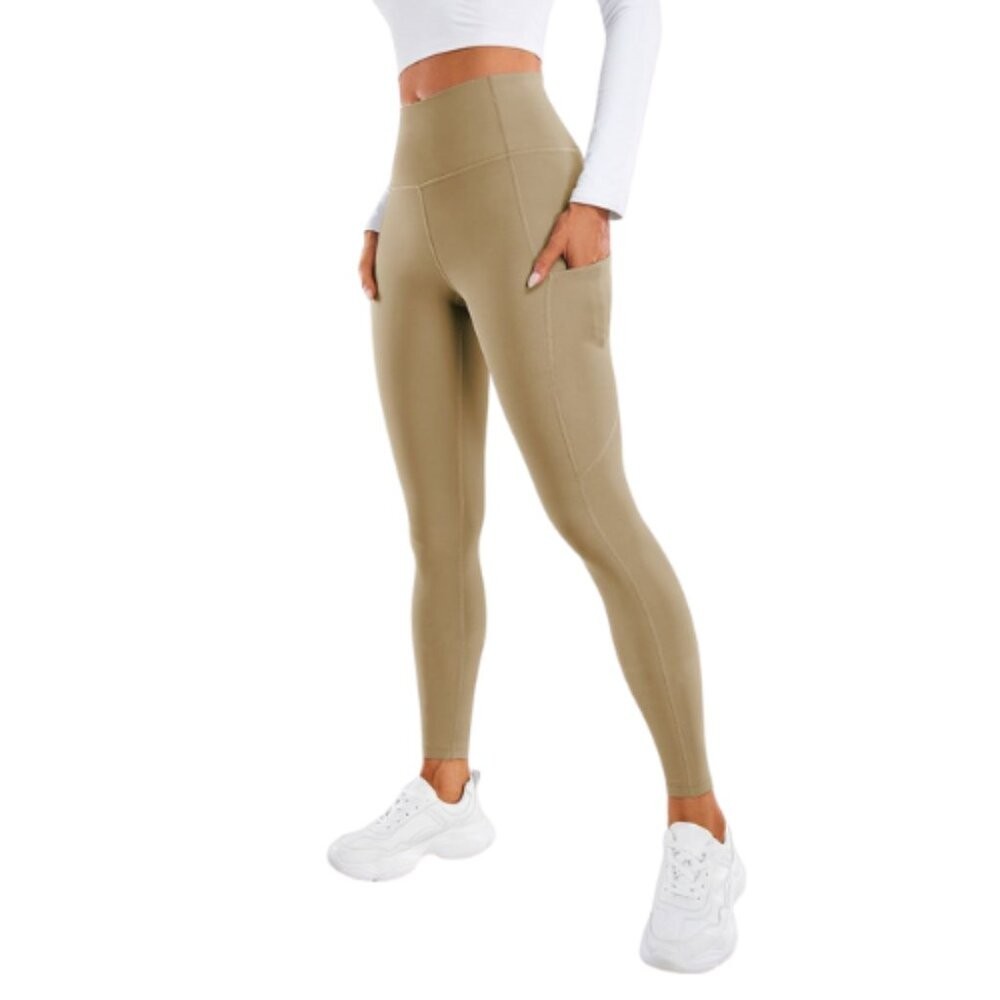Aerie Womens XS Real Me Xtra Basic Pocket Legging in Tan Offline