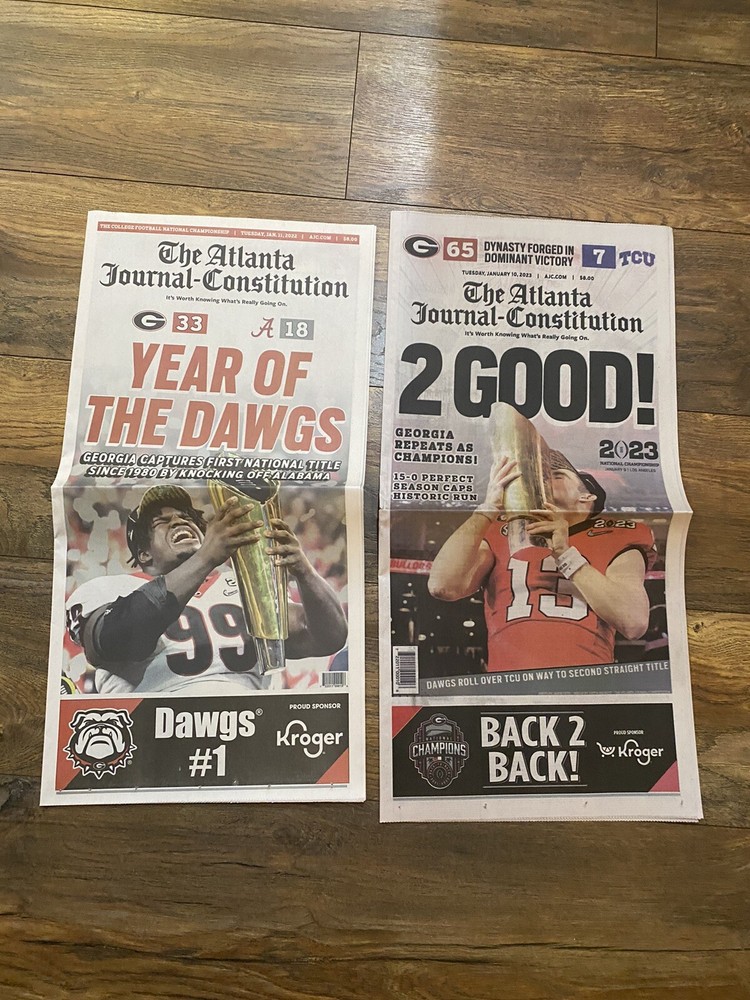 UGA Year Of The Dawgs And NEW 2 Good 16 Page AJC Newspaper.-image