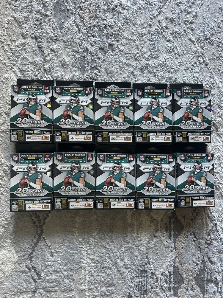 2024 Panini Prizm Football Trading Cards Hanger Box NEW- Lot Of 10