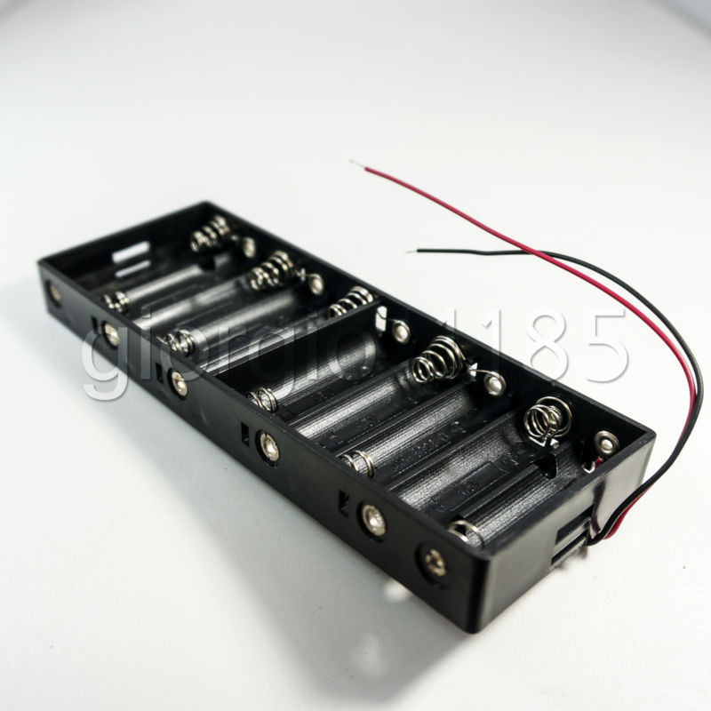 NJ STOCK  Battery Holder 10 x AA UM-3 Dry Cell Case 15V Box With Wire Lead Cable