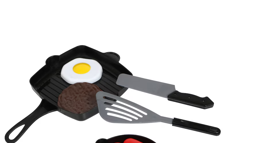 just Pretending To Play Kids 3+ Kitchen Toy Sets, Plastic Frying Pan square 5 pc