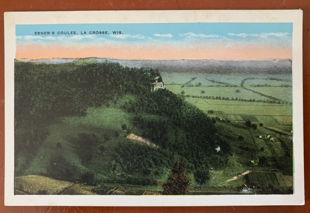 Aerial View Ebner's Coulee, La Crosse, Wisconsin Vintage Postcard