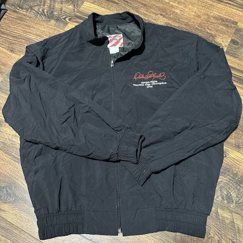 VTG Dale Earnhardt #3 Nascar Intimidator Embroidered Jacket Mens XL Zip Racing Jacket