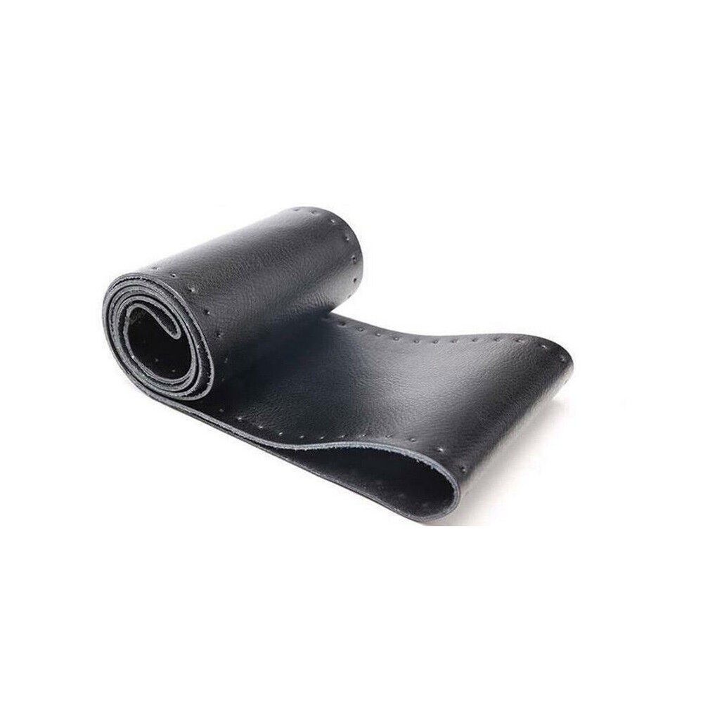DIY PU Leather Steering Wheel Cover 14.5-15 Inch with Thread