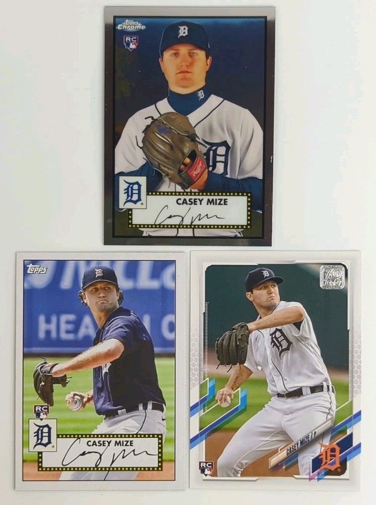 Casey Mize RC Lot 2021 Topps Series 1 & Anniversary Edition Rookie Lot - Tigers