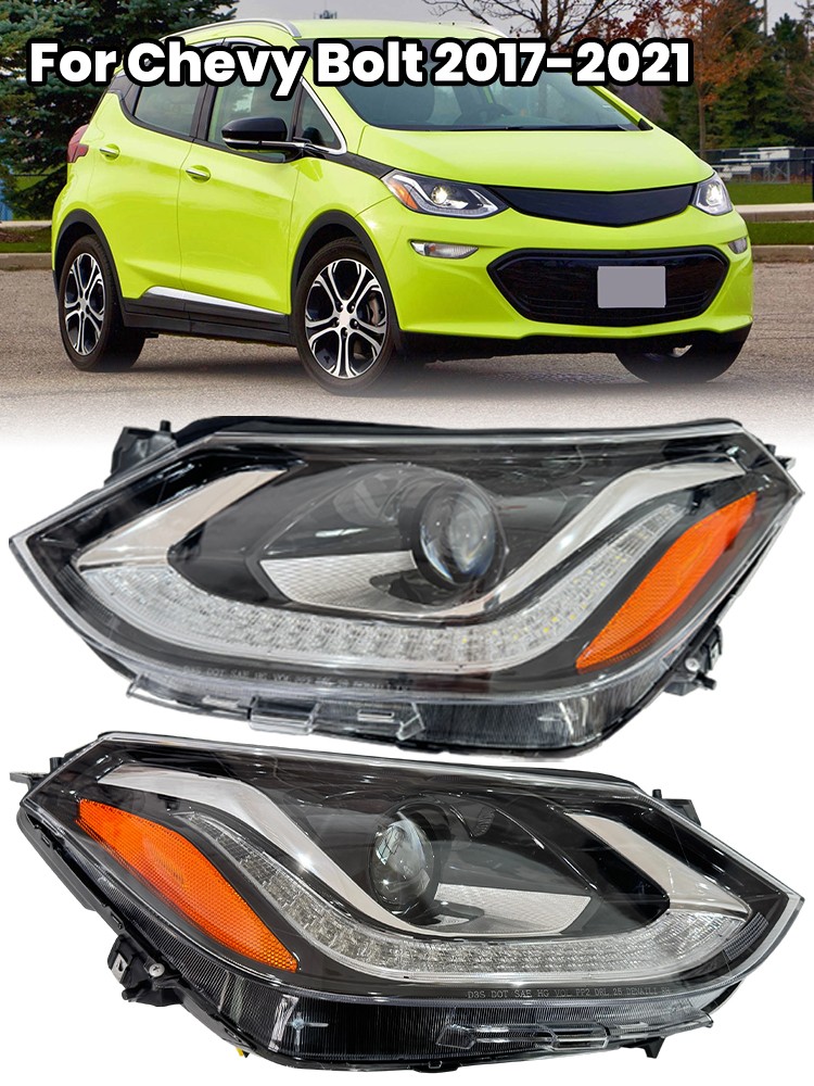 2PCS Headlight For 2017-21 Chevy Bolt EV HID/Xenon LED DRL Projector Left&Right