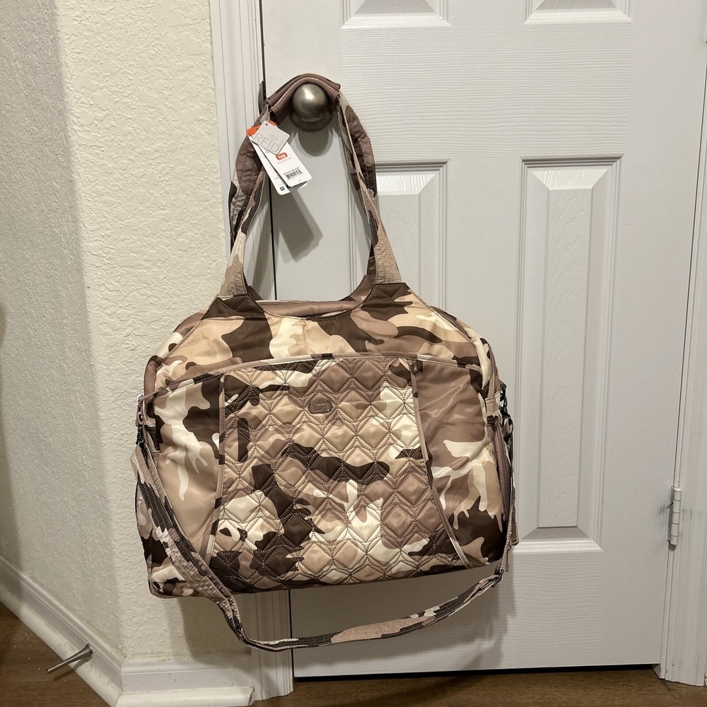 New LUG Pontoon Weekender Beige Camo Sand Tote Travel Bag/Tote Bag New With Tags
