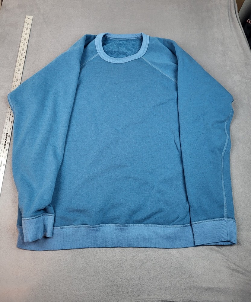 Patagonia Mens Large Blue Fleece-Lined Crewneck Sweatshirt for Outdoor Activities