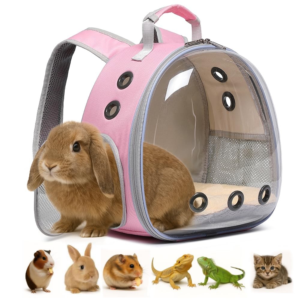 Bunny Carrier, Guinea Pig Carrier,Small Animal Carrier Backpack for Rabbit,Be...