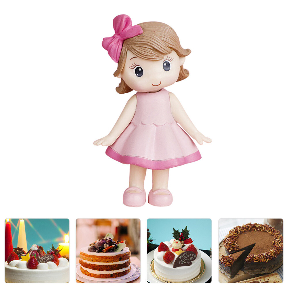 Cake Craft Doll Topper Decoration Girls Pink Gifts