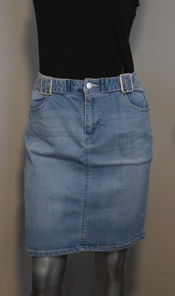 D.JEANS Women's Denim Skirt Size 10 Mid-Length Classic Fit