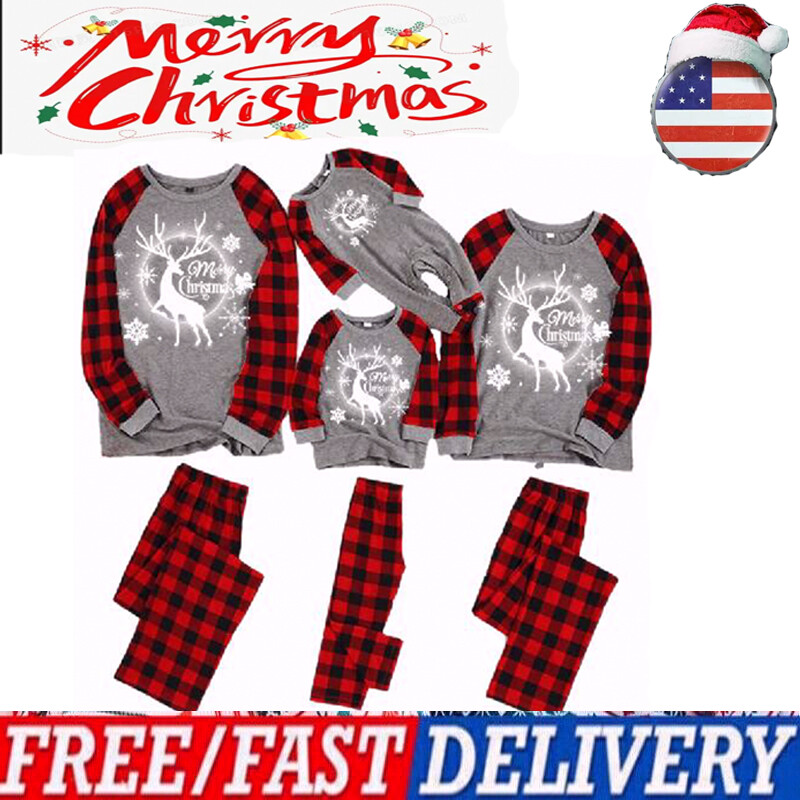 Lohill Sale Nightwear Long Sleeve Christmas Family Pajamas Matching Parents-image
