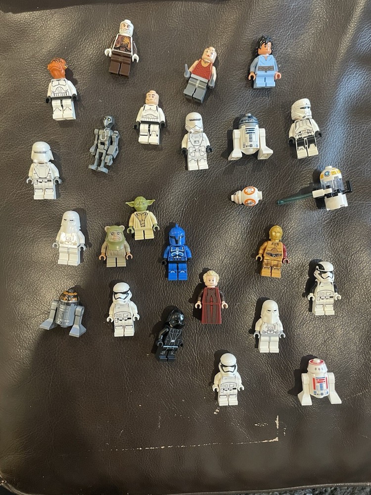 Lego Star Wars Retired Minifigure Lot 25 Yoda Sugi Ewok Ackbar Stormtrooper BB-8
