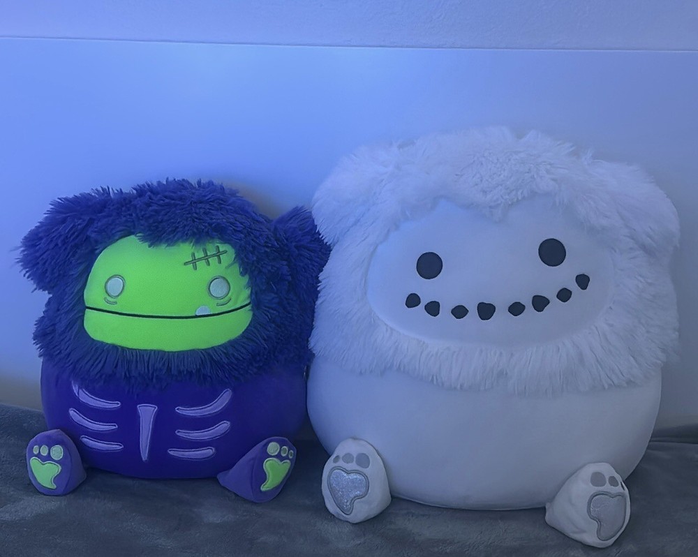 Squishmallows Benny The Snowman 16 Inch  And Zombie Benny 12 Inch Bundle