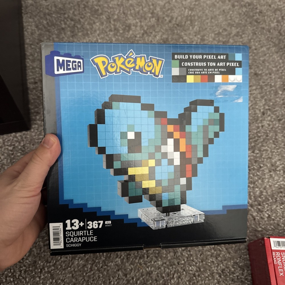 MEGA Squirtle Pixel Art Building Blocks 367 pcs Pokemon - Brand New Sealed