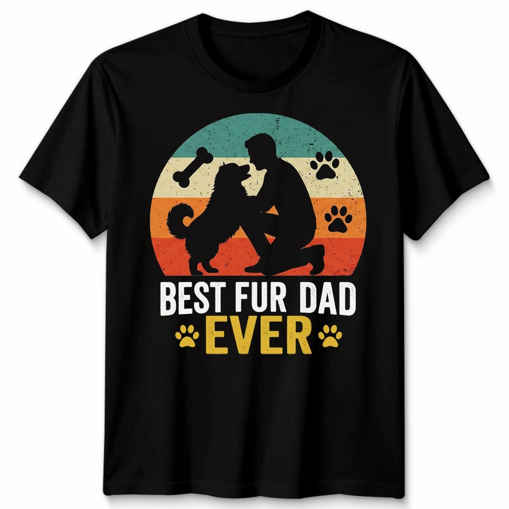 Fathers Day Fur Dad Pet Owner Dog Cat Lover Shirt Apparel for Men-image