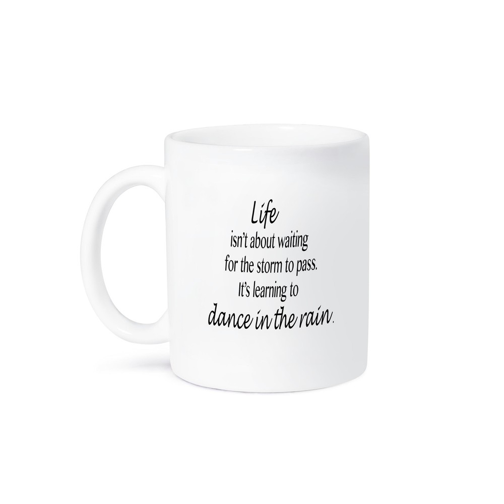 3dRose Inspirational Storm Quote Mug Life isnt about waiting